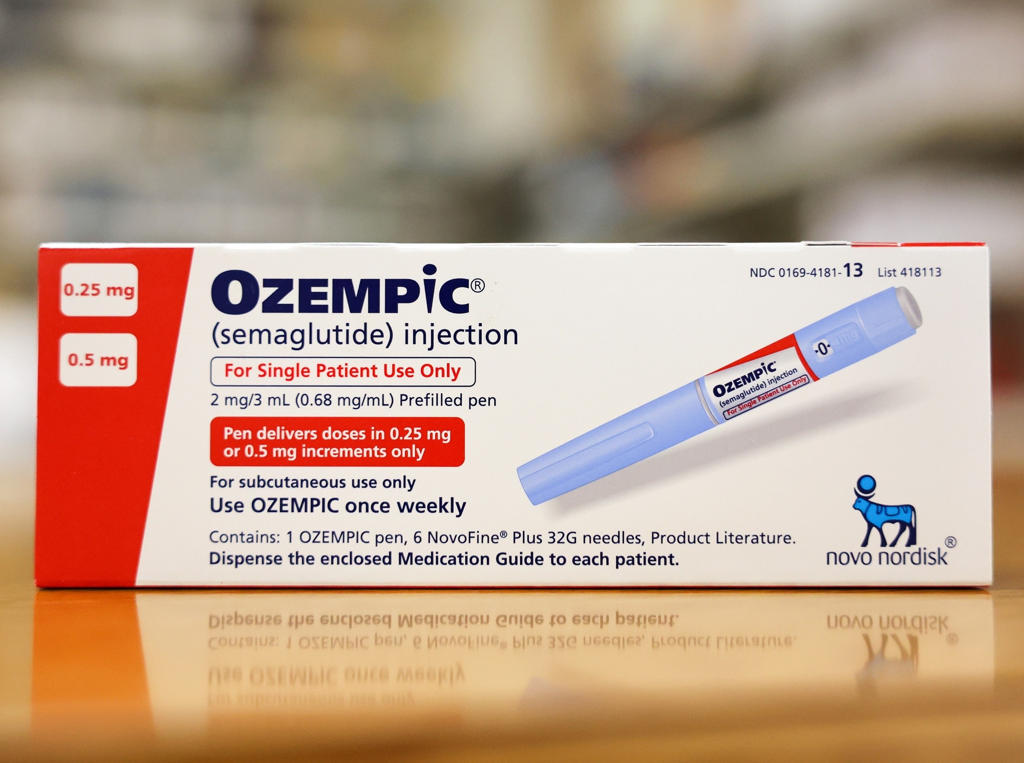 Ozempic injekciós toll dobozban – fogyás támogatása semaglutid hatóanyaggal